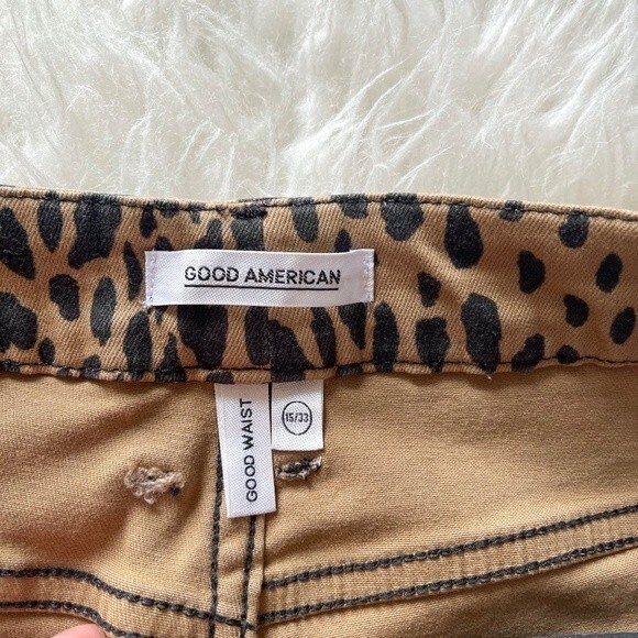 Good American Good Waist Leopard Print Skinny Jean | Size 33 Waist - Picture 5 of 9